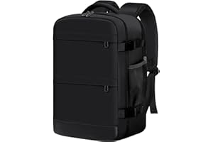 KIRFEIHT Hand Luggage 40 x 20 x 25 for Ryanair - 20L Cabin Bag Backpack Underseat Travel Hand Luggage Backpack, black, Practical: