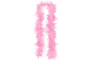 SUCETOY 2M Feather Boa Fluffy Feather Boa Feather Boa Fancy Dress for Women Feather Boa Fancy Dress Accessories for 920's Cosplay,Carnival,Wedding,Halloween Holiday Dancing Wedding Party (PINK)