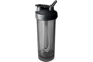 ‎IRONMAXX IronMaxx Premium Shaker – Deep Black 700 ml | Auslaufsicherer BPA-freier Shaker mit Siebkugel & Skalierung für Eiweißshakes Smoothies & Fitness Drinks