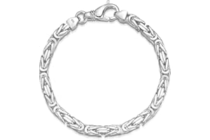 SILBERKETTEN STORE DEIN SCHMUCK ONLINE SHOP Silberketten-Store Königsarmband 925 Silber Herren 5 mm Stärke | Männer Silberarmband mit Karabiner Verschluss | Armkette Herren vierkant hochglanz