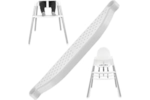 MUZRUNQ Poggiapiedi per seggiolone, 18x3" Poggiapiedi per seggiolone per bambini regolabile antiscivolo Facile da installare in plastica con anello di fissaggio