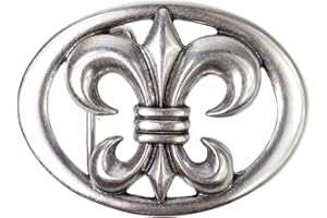 FRONHOFER Lilien 17709 Women's Belt Buckle for 4 cm Belt Strap Antique Silver