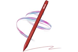 Stylet B Barley Talk Surface Pen pour Microsoft Surface Pro X/7/6/5/4/3/Surface 3/Go 3/Go 2/Go/Ordinateur Portable/Ordinateur Portable 4/Studio, Adsorption magnétique, Palm Rejection Rouge