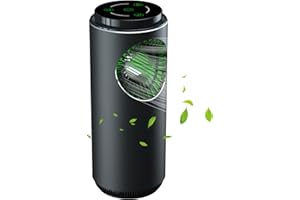 Tesiplz Car Air Purifier,Negative Ion Ozone Generator UV Light 3 Modes Reusable Air Freshener,Portable USB Touch Small Desktop Odor Removal Machine,Home Automotive Deodorizer,No Filter Required