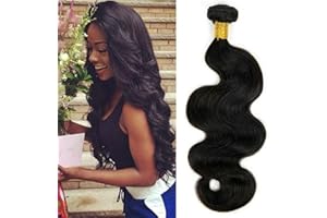 MUABY Body Wave Human Hair Bundles Matassa Capelli Veri Tessitura Capelli Naturali Umani Donna Capelli Umani Brasiliani Brazilian Virgin Hair Weave Bundles 100g 20 Pollici