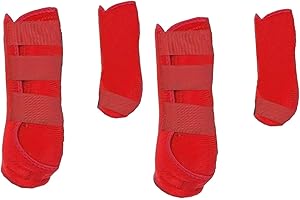 Fonowx 4 Uds Botas de Caballo Engranaje Neopreno protección de piernas envolturas para piernas para Montar Equipo Ecuestre