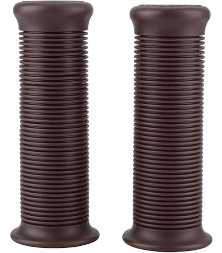 Asas de Moto Retro 25mm,Moto Puños Par de 1 Pulgada Universal Motocicleta Vintage TPU Manillar Puño (Negro
