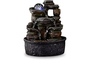 ZEN LIGHT Satya Fontanna, Brązowy, 20 x 25 cm