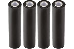 BTDAO Lot de étirables avec poignées, 38,1 cm x 304,4 m, emballage en plastique de calibre 60 pour emballage de palettes et protection de surface (4 Rolls BK)