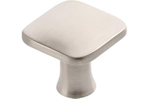 GTV - Pomello PIAZZA effetto acciaio inox, 30 x 30 mm, pomelli per mobili con viti, pomelli per armadi, cucina, cassetti, maniglie per mobili, conchiglia: zincato, dipinto