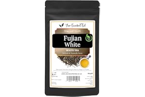 YOUR EXCELLENTEA Fujian White Loose Leaf Tea (100g) - Premium Chinese Tea Aromatic Natural Golden Gentle Refreshing Low Caffeine Fragrant Tasty Unique, Closed in Resealable Pouch for Freshness