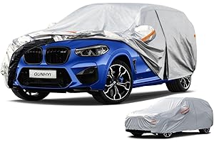 GUNHYI Autoabdeckung Wasserdicht und atmungsaktiv, Vollgarage Autoplane mit 6 Schichten Material zum Schutz vor Regen, Schnee, Sonne im Winter. Abdeckplane Geeignet für SUV 4X4 (460 zu 485 cm) YL