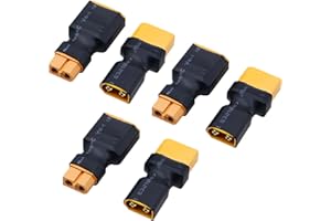 Tosiicop XT60 Stecker auf XT90 Stecker - 6 Stück XT60 to XT90 Adapter Kein Kabel für RC Car Akku Lipo NiMH Battery Connectors Airplane Truck Boat Quadcopter