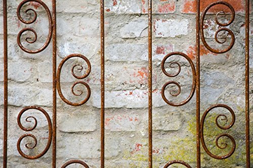 Rankzaun aus Metall Steckzaun Rost 115 x 135cm Metallzaun Rankgitter Beetzaun - 2