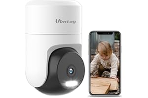 Vimtag 2.5K Outdoor Camera, 360° Cameras House Security, 2.4G WiFi Security Camera Outdoor with Phone App, Color Night Vision, Motion Tracking, AI Detection & Siren, IP66 Waterproof, SD/Cloud Storage