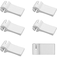 Windhager Klemmhaken, Laufhakenstopper zur Fixierung, Sonnensegel Stopper, Sonnensegelfixierung, 6 Stück, weiß, 10704