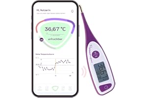 ‎CYCLOTEST cyclotest mySense Basalthermometer mit Bluetooth & Zyklus-App zum Messen der Basaltemperatur nach NFP für Kinderwunsch und natürliches Zyklustracking