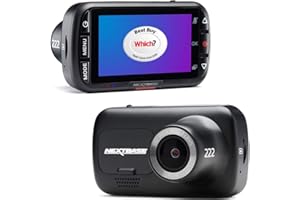 Nextbase 222 Dashcam Voiture Full HD 1080p/30 fps Grand-Angle 140°, caméra embarquée Voiture Compatible Filtre polarisant, stationnement Intelligent, enregistrements en Boucle, capteur G-Sensor