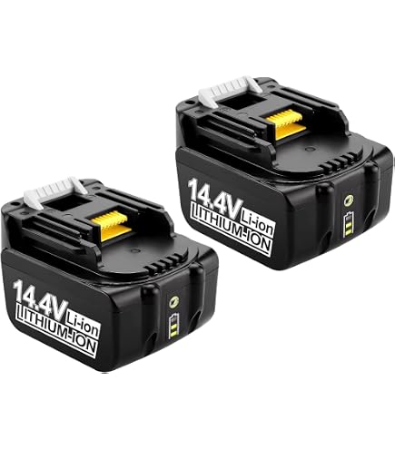 14.4V 5000mAh Werkzeug akku Li-Ion ersetzen für makita BL1450 BL1430 BL1430B BL1415 BL1440 BL1450 195444-8 196388-5 mit LED Leuchten
