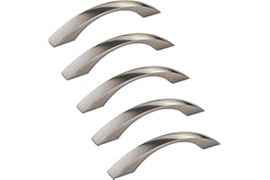 SOTECH 5 pièces Poignées de meubles ZOE Poignées d'armoires BA 128 mm Aspect inox Poignées de tiroirs