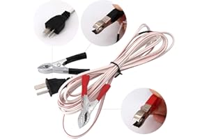 KIPA 10.1 Feet 12 Volt D.C. Battery Charging Cord Replace for Honda EU1000i EU2000i EU3000i EU3000ckag Generators # 32660-894-BCX12H Alligator Clips Durable