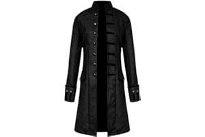 KGIHPC Homme Steampunk Vintage Tailcoat Manteau médiéval Veste victorienne Manteau Renaissance Redingote pour Hommes