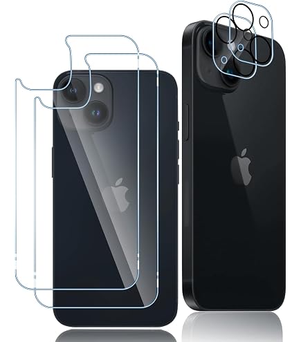 Skin Adesiva Per IPhone 14 Plus In Carbonio Nero - Pellicola Protettiva Per Retro, Lati E Fotocamera, Effetto Elegante, 3M