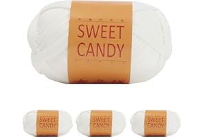 Yixinly 400g Fettuccia per Borse a Uncinetto, Filato per Borse Uncinetto Filato Uncinetto, Fettuccia per Borse Filo Uncinetto per Borsa, Cestino, Coperta, Decorazione Domestica 4x100g (Bianco)