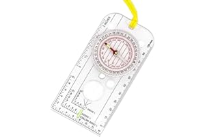 COSSWE Navigation Compass,Adjustable Declination Explorer Compass Waterproof Orienteering Compas Boy Scout Compass with Lanyard for Explorer Expedition Camping,Survival Mountaineering or Hiking