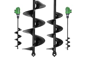 SYITCUN Jardín Espiral Broca 4x42cm y 7x42cm,Excavadora de Taladro para Ahoyadora,Cultivador de Suelo Broca,Agujero Herramientas de Mano para Flor Plantar Bulbos De Cama Plántulas