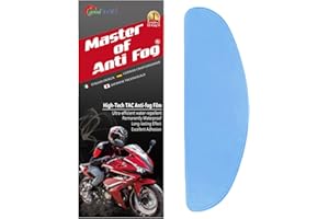 XII WANG YE XII WY - Protector universal para casco de motocicleta de cara completa, película antivaho, polarizada, azul, inserto de lente de visera, resistente a la niebla, adhesivo impermeable