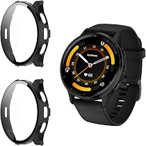 KeeFos Custodia Per Garmin Venu 3 – 2 Pezzi Con Vetro Temperato Incluso, Protezione 360° Antiurto E Trasparente/nere - 3