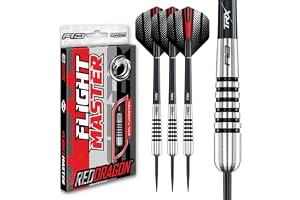 Precision Ringed Grip Darts 22g, 24g, 25g, 26g, 28g, 30g - Tungsten Darts Set with Flights and Stems