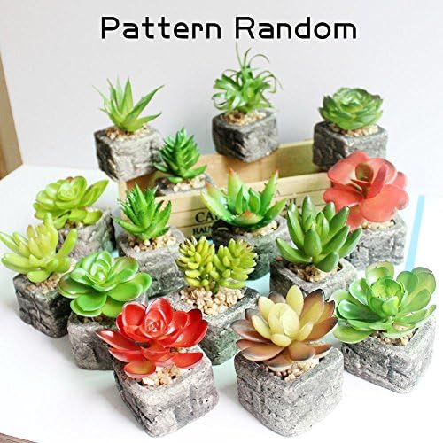 ALINT 1PC artificial Home Decoration beautiful Creative simulation fake flowerpot plant stone succulent for table desk home decorations fake Artificial Plant