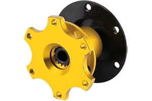 LYRLODY Cubo de volante, kit universal de adaptador de cubo de volante de coche de 6 orificios Adaptador de cubo de liberación rápida para motor Rally