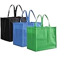 Tosnail 12 Pack Large Foldable Reusable Grocery Tote Bags Shopping Bags