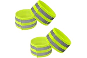 ZEAYEBSR Pulsera de seguridad reflectante de 4 piezas, cinta de pulsera, pulsera reflectante, cinta reflectante de seguridad ajustable y elástica para trotar al aire libre, ciclismo, senderismo