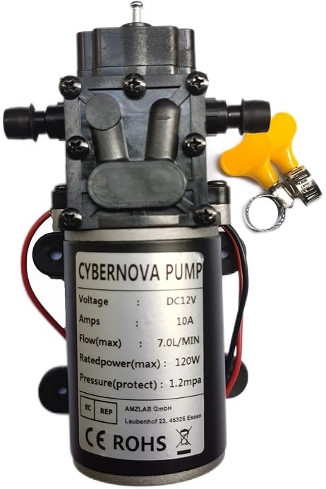 Pompa Acqua 12V 100W Autoadescante - Alta Pressione 160PSI, Per Autolavaggio E Impianti