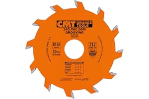 CMT Orange Tools 240.060.06 M - Circular Saw Blade for Groove Cutter 150 x 6 x 30 Teeth 12