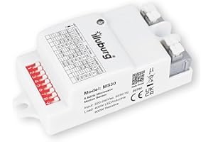 illuburg Détecteur de Mouvement 5,8GHz Micro-Ondes HF Radar avec Capteur Jour Nuit Portée 6 m pour LED jusqu'à 400 W