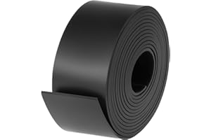 QWORK® Neopren Gummistreifen - 50mm x 3mm x 3m Länge - Schwarz - Vollgummi Gummiplatte für DIY-Dichtungen, Isolation, Antivibration
