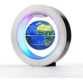 Flagest Magnetic Levitation Floating Globe - Levitating O Shape Globe with LED Lights for Educational Home Office Desk Decor