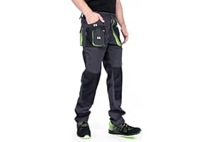 MAZALAT work wear Pantaloni da Lavoro Uomo con Tasche al Ginocchio, Multi-Tasche, Taglia S - XXXL