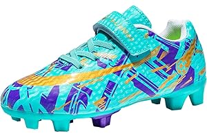 VTASQ Chaussures de Football Garçon Professionnel Crampons Spike Antidérapant Athlétisme Entrainement Enfant Chaussure de Foot Adolescents Fille Chaussures de Sport