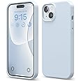 elago Liquid Silicone Case Compatible with iPhone 15 Case, Premium Silicone, Full Body Protective Cover [4 Layer Shockproof Structure], Anti-Scratch Soft Microfiber Lining (Light Blue)