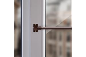 BESTLIVINGS Cafehausstange (Braun / 75-125cm), Gardinenstange 50 bis 225 cm Länge ausziehbar, in vielen Farben, für Bistrogardinen, leichte Vorhänge, Gardinen