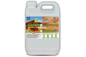 BRICOMEX Aceite de Linaza Crudo | 100% Ecológico | Nutrición | Protección (5 Litros)