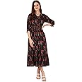 COTLAND Fashions Jaipuri Cotton Printed A-Line Flared Dress for Women