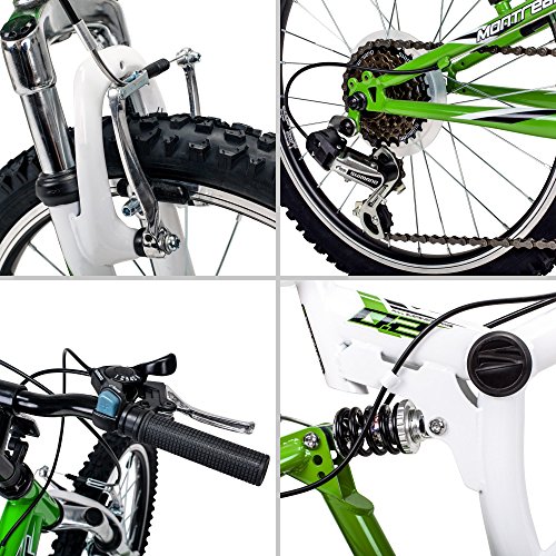 Bergsteiger Montreal 20 Zoll Mountainbike, vollgefedert, 6 Gang Shimano, cooles Kindermountainbike, geeignet für 6 – 9 Jahre - 8