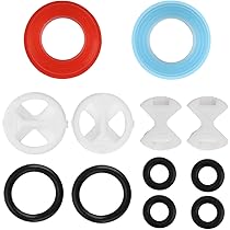 8 Pcs Faucet Washers Ceramic Disc Cartridges Silicon Washer Insert Turn